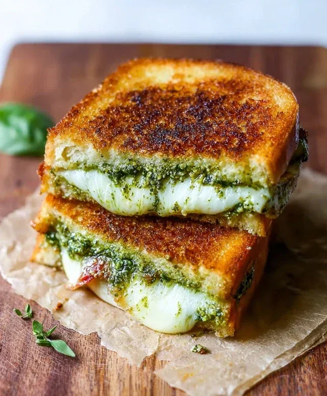 Sourdough Pesto Grilled Cheese