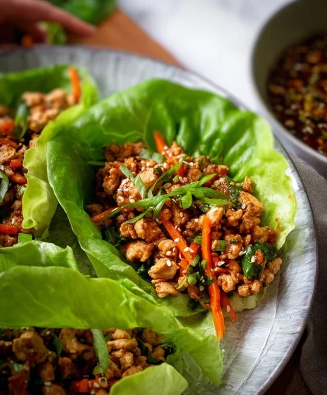 Thai Chicken Lettuce Wraps