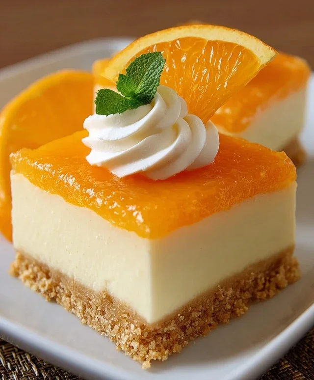 Orange Creamsicle Cheesecake Bars