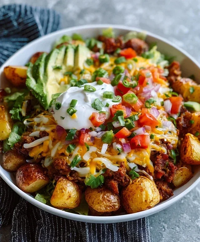Loaded Potato Taco Bowl