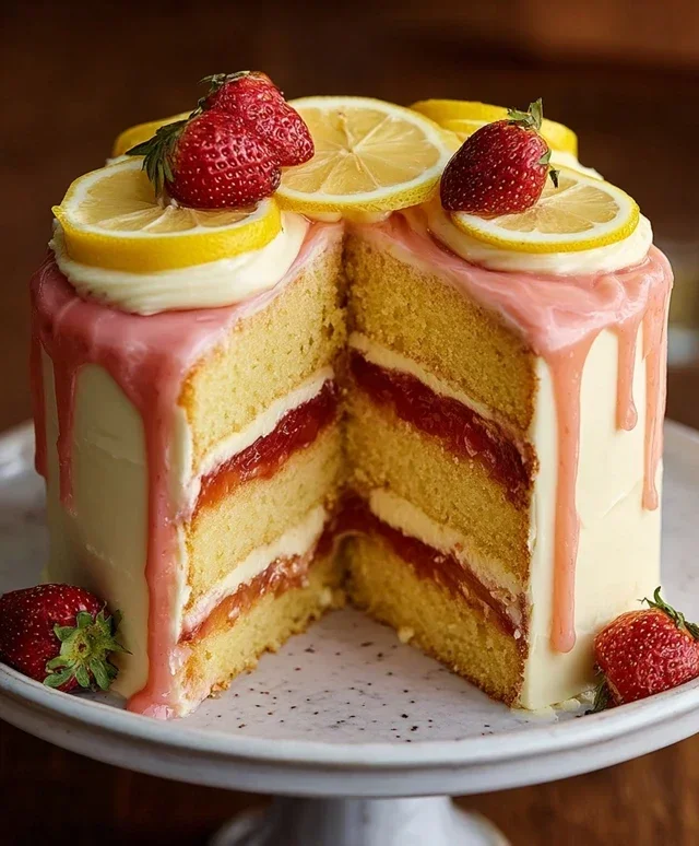 Strawberry Lemonade Cake