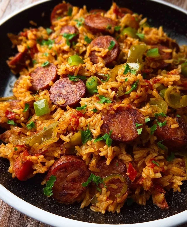 Cajun Sausage and Rice Skillet