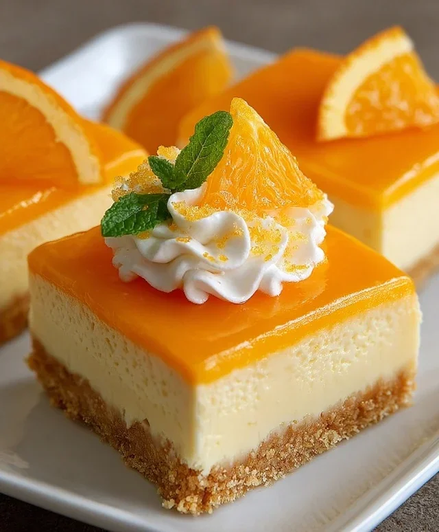 Orange Creamsicle Cheesecake Bars