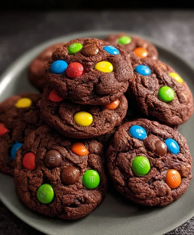 Chocolate M&M Cookies