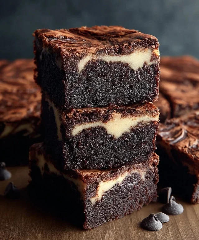 Dark Chocolate Cheesecake Brownies
