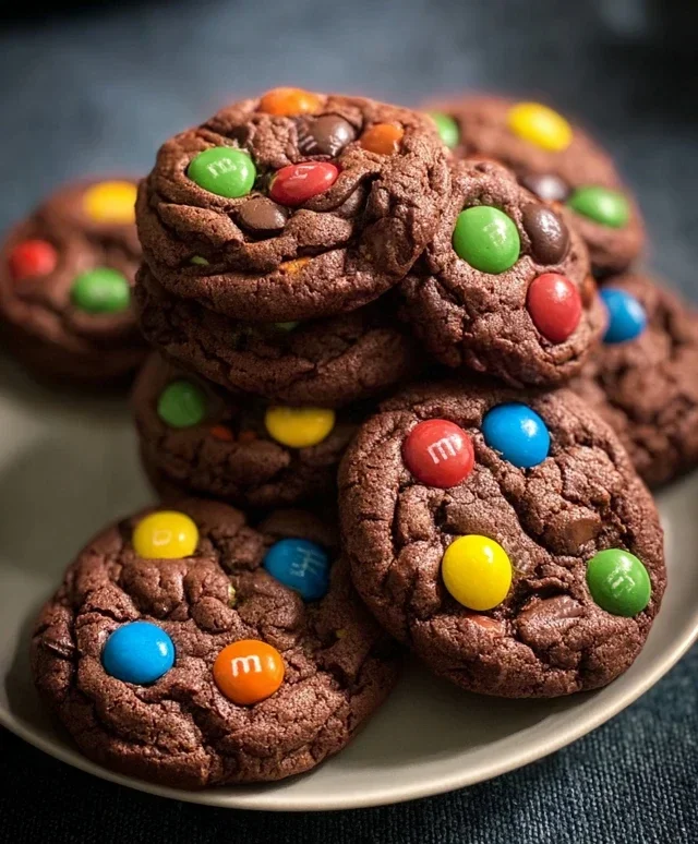 Chocolate M&M Cookies