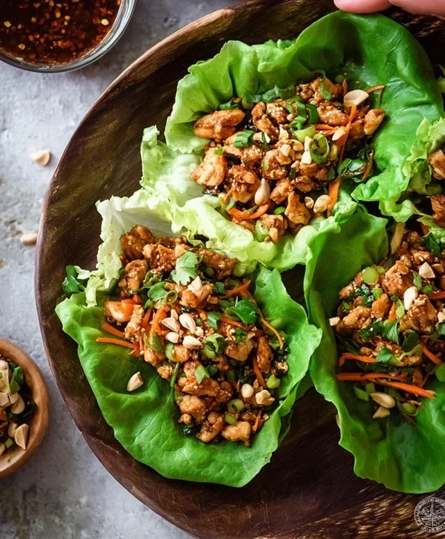 Thai Chicken Lettuce Wraps