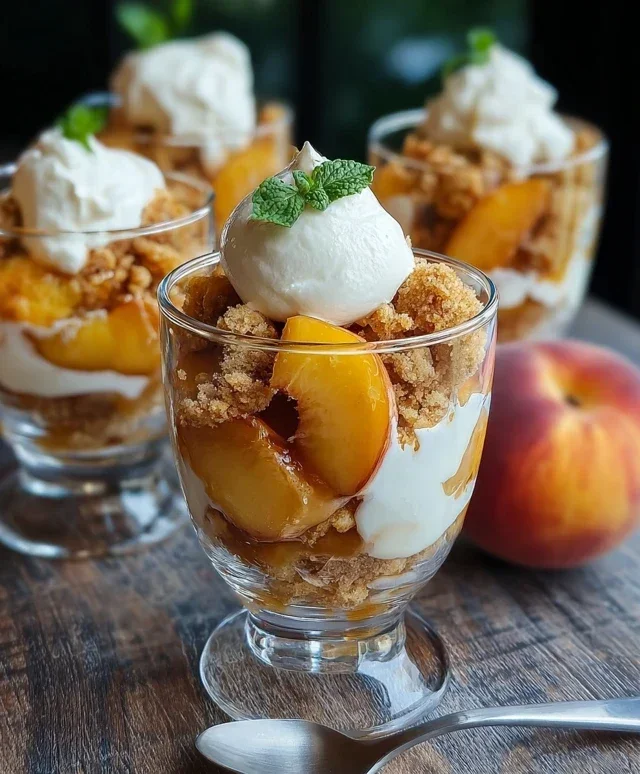 Classic Peach Cobbler Parfait