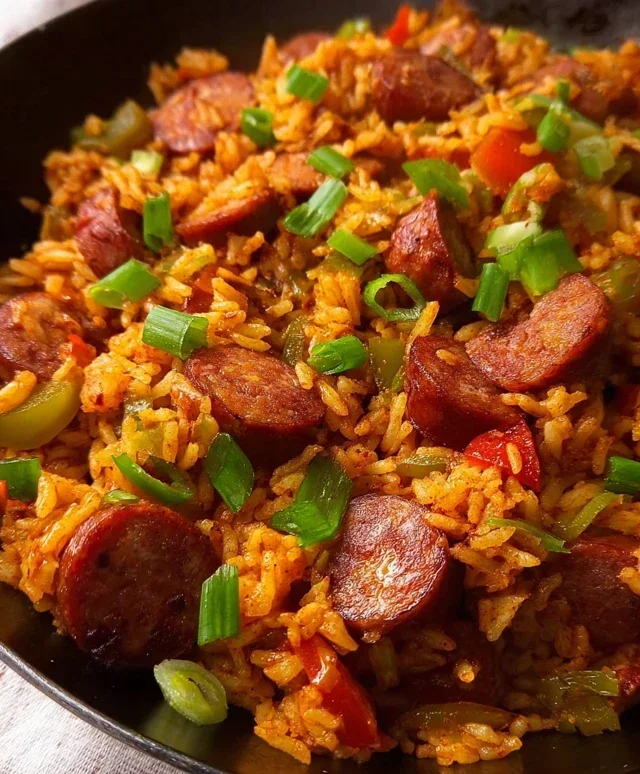 Cajun Sausage and Rice Skillet