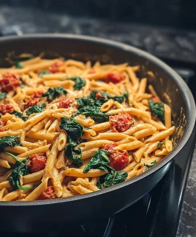 One-Pot Spinach Tomato Pasta