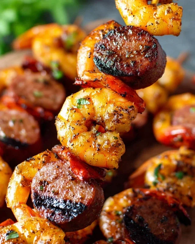 Sausage and Shrimp Kabobs