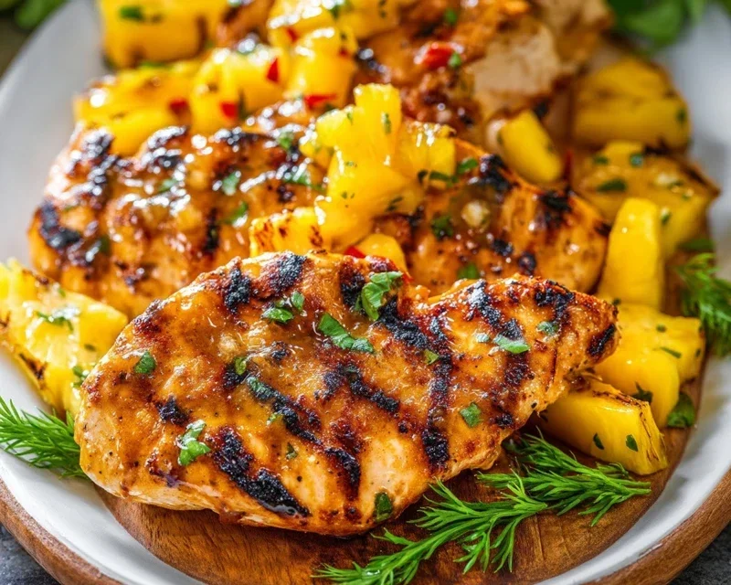 Grilled Mango Pineapple Chicken