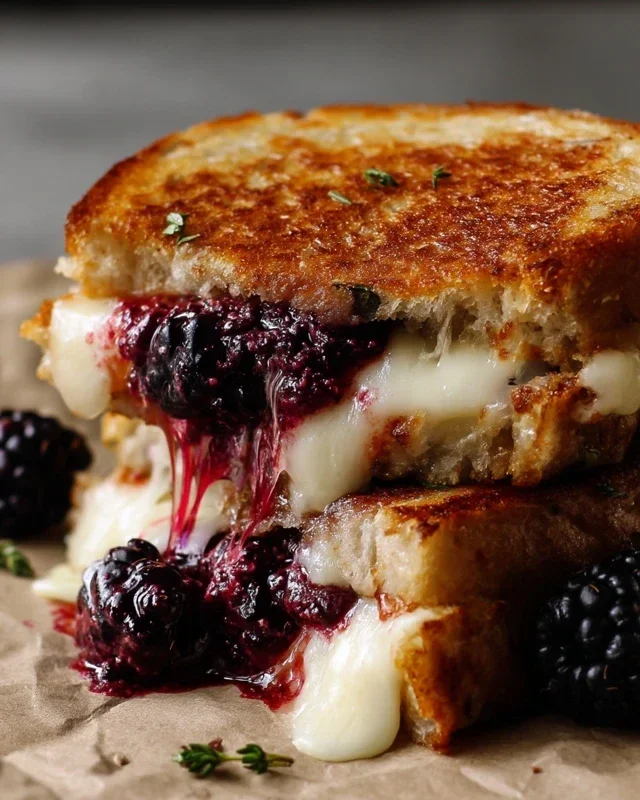 Blackberry Balsamic and Brie Grilled Cheese