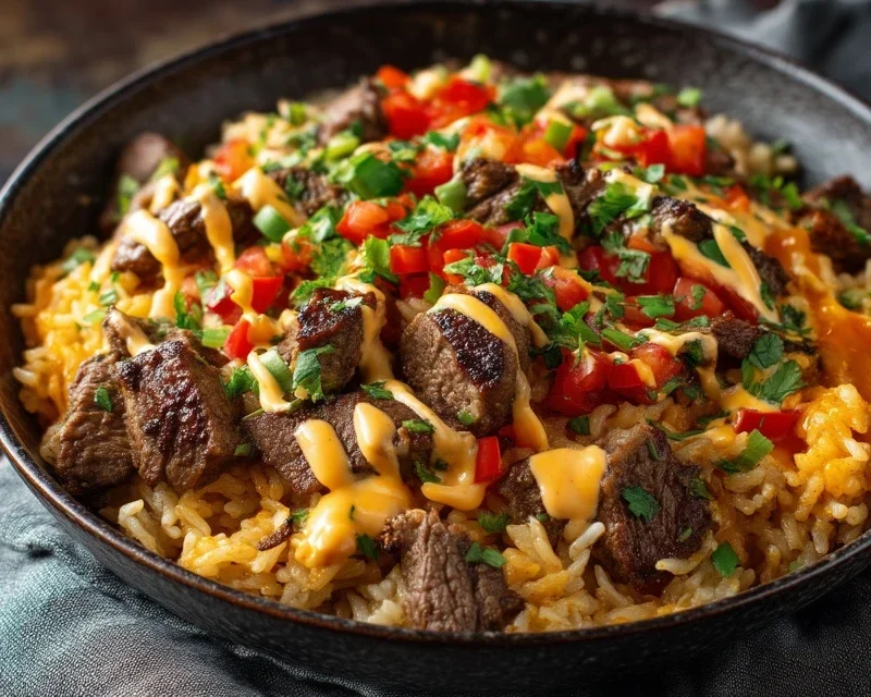 Steak Queso Rice A Flavorful Recipe