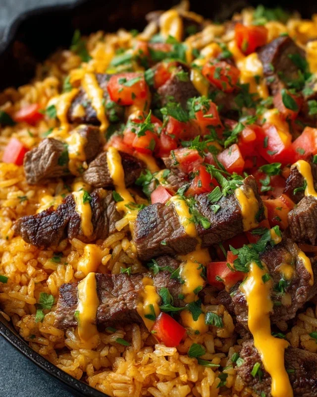 Steak Queso Rice A Flavorful Recipe