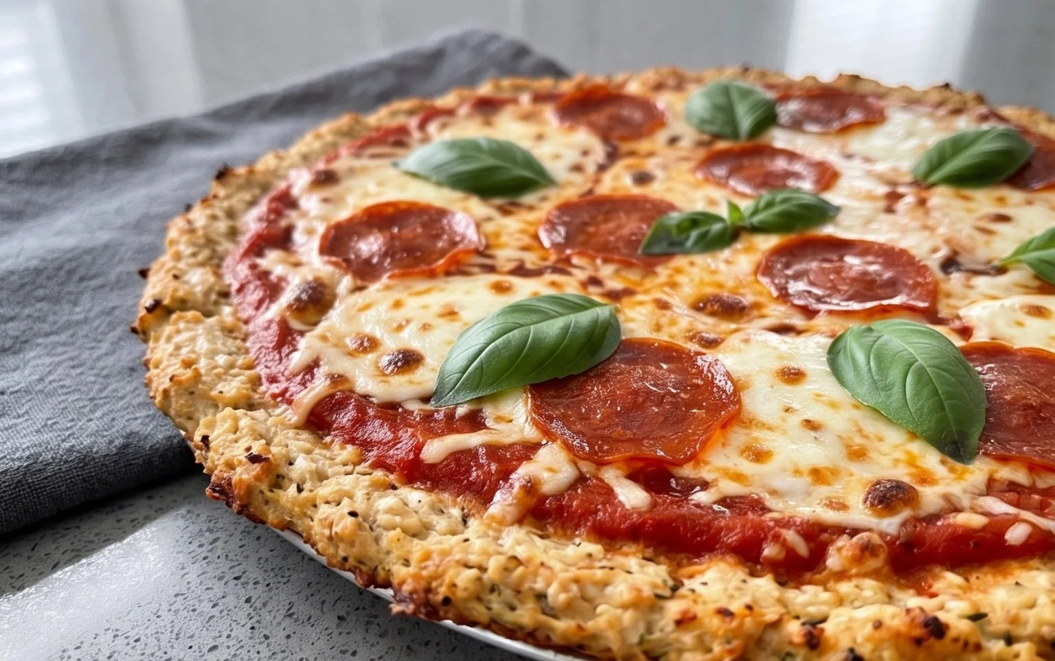 Chicken Crust Pizza (Low Carb + High Protein