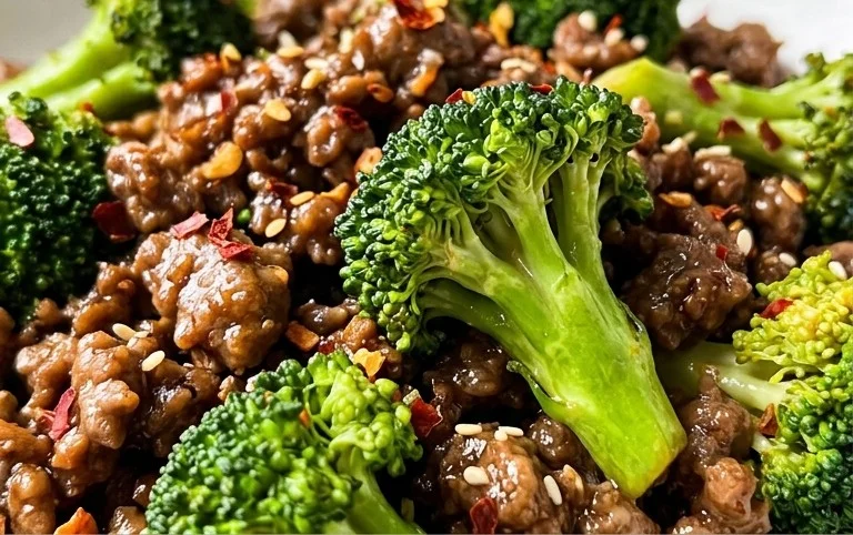 Ground Beef and Broccoli