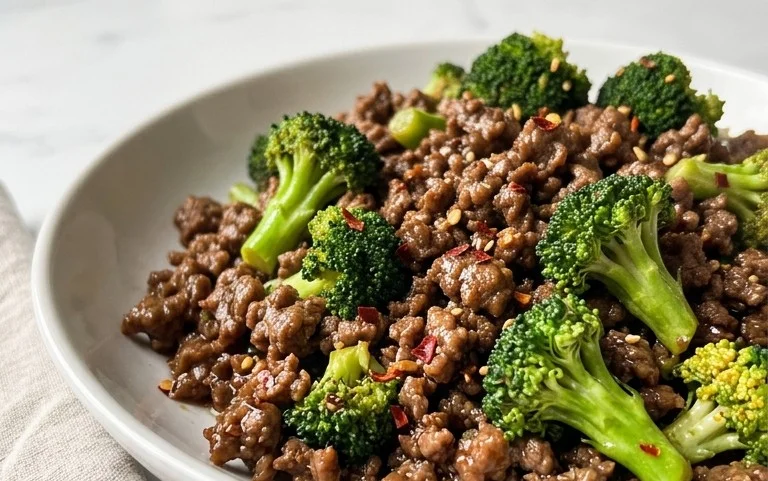 Ground Beef and Broccoli
