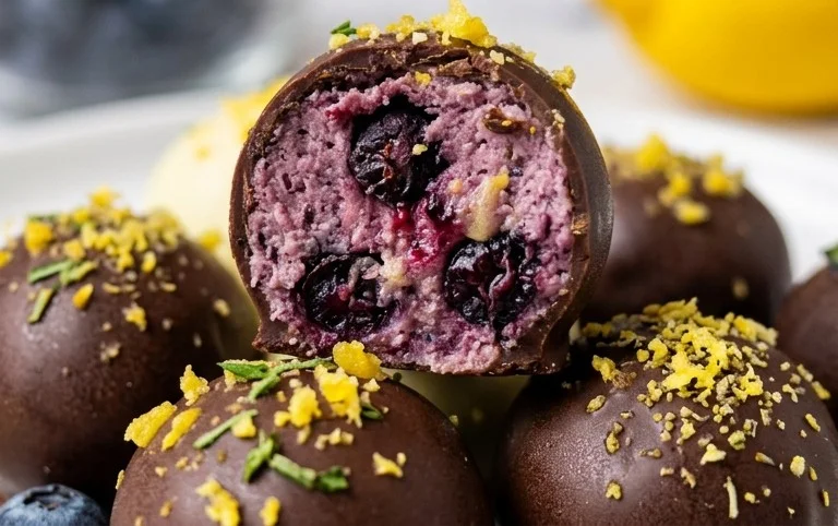 LEMON BLUEBERRY TRUFFLES 