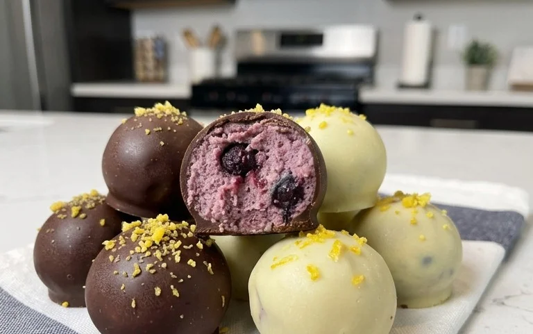 LEMON BLUEBERRY TRUFFLES 