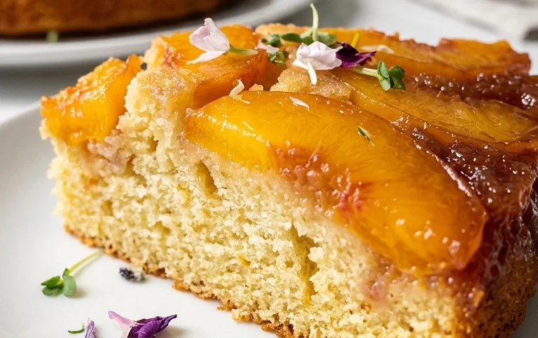 Peach Upside-Down Cake Recipe
