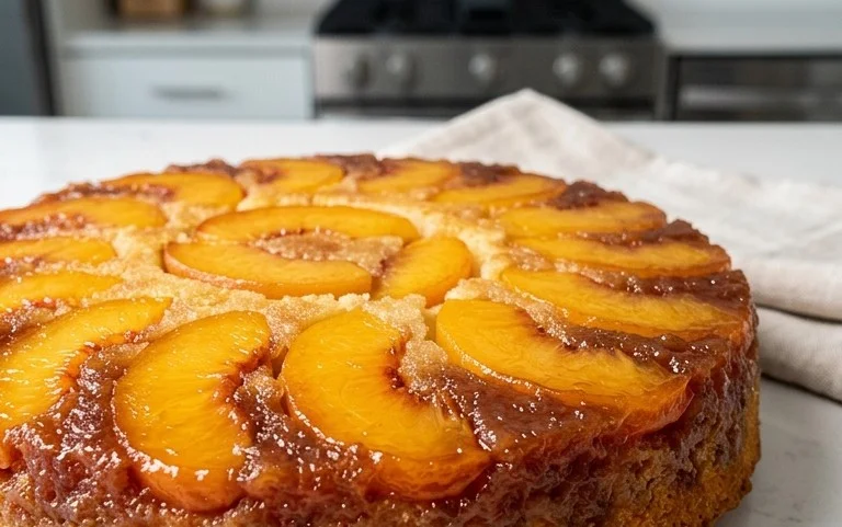 Peach Upside-Down Cake Recipe