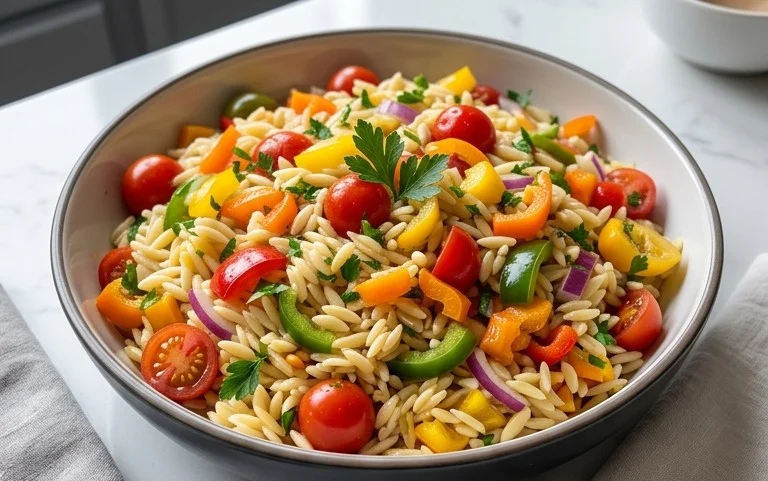 Rainbow Orzo Salad