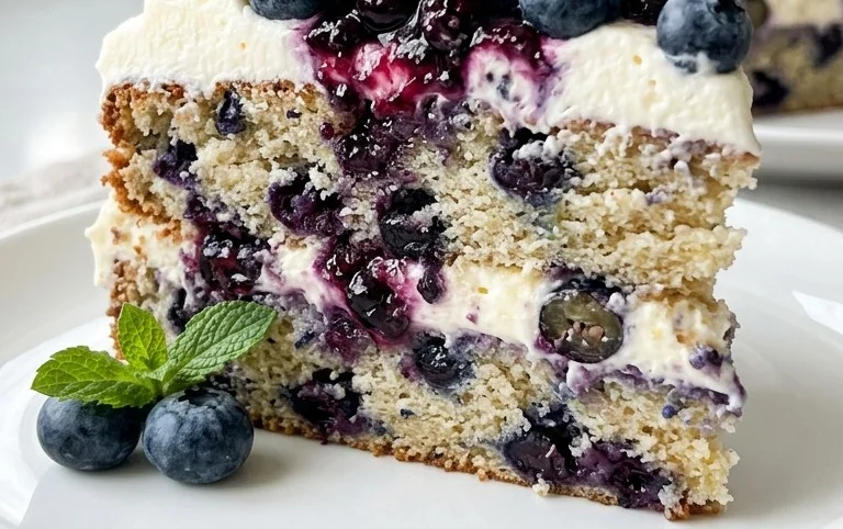 Nova Scotia Blueberry Cream Cake