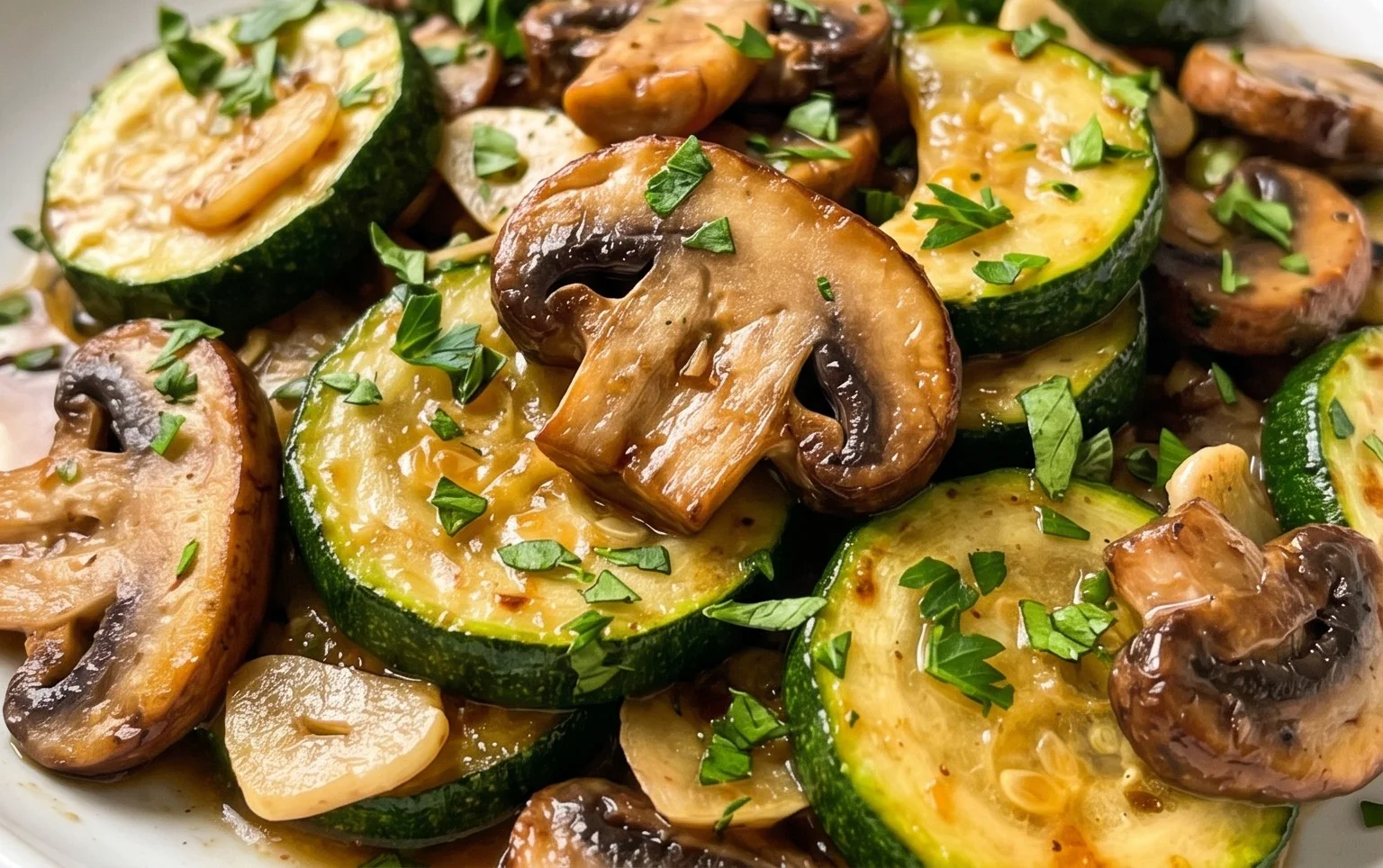 Skillet Zucchini and Mushrooms
