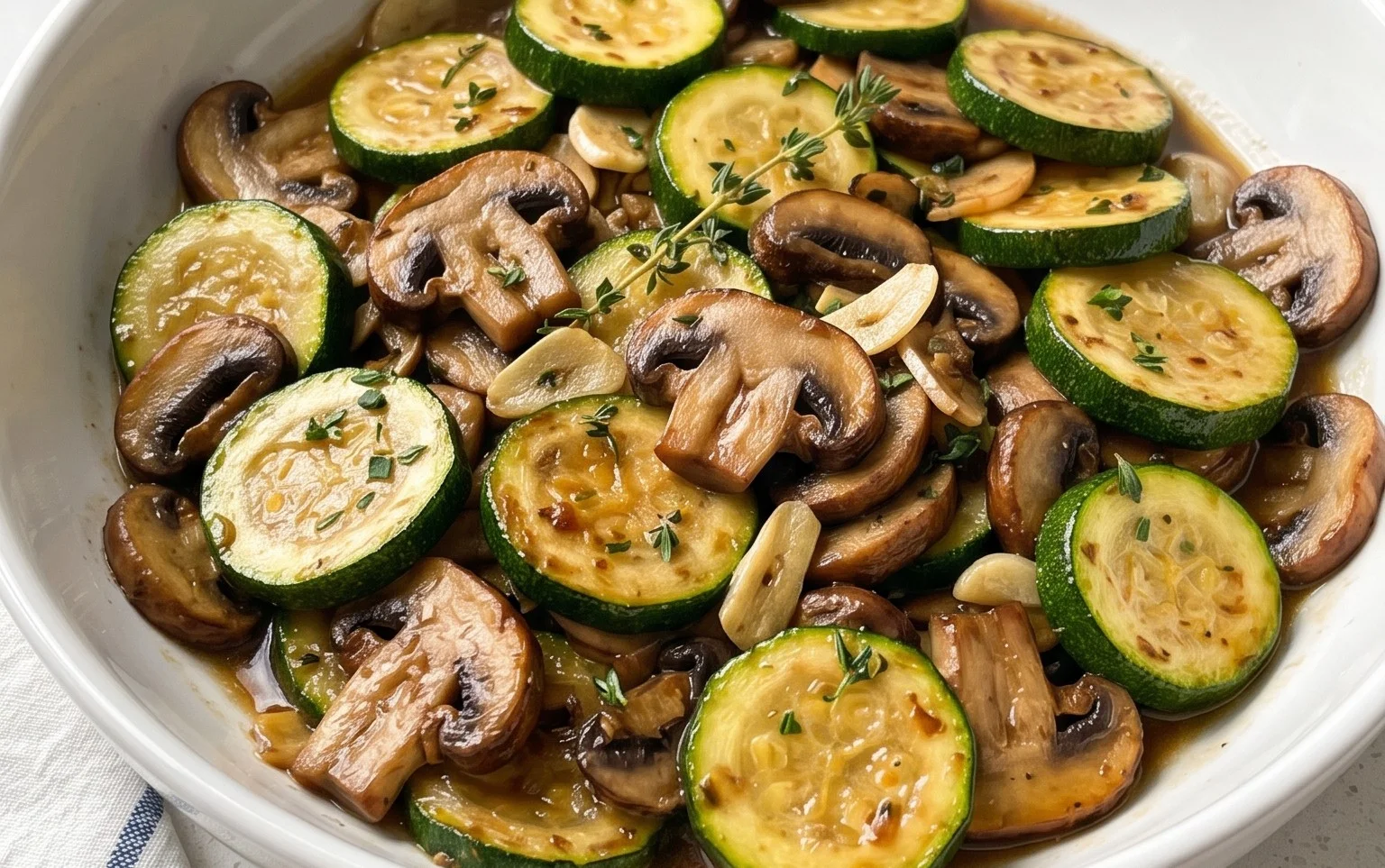 Skillet Zucchini and Mushrooms
