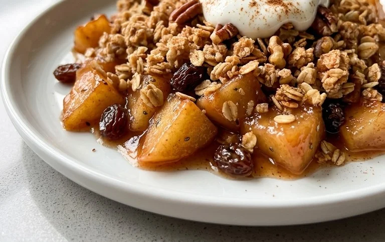 Healthy Breakfast Apple Crum extractble