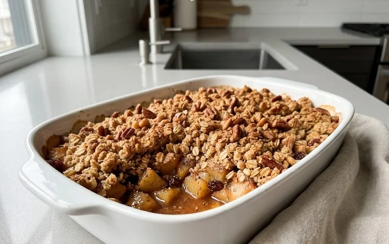 Healthy Breakfast Apple Crum extractble