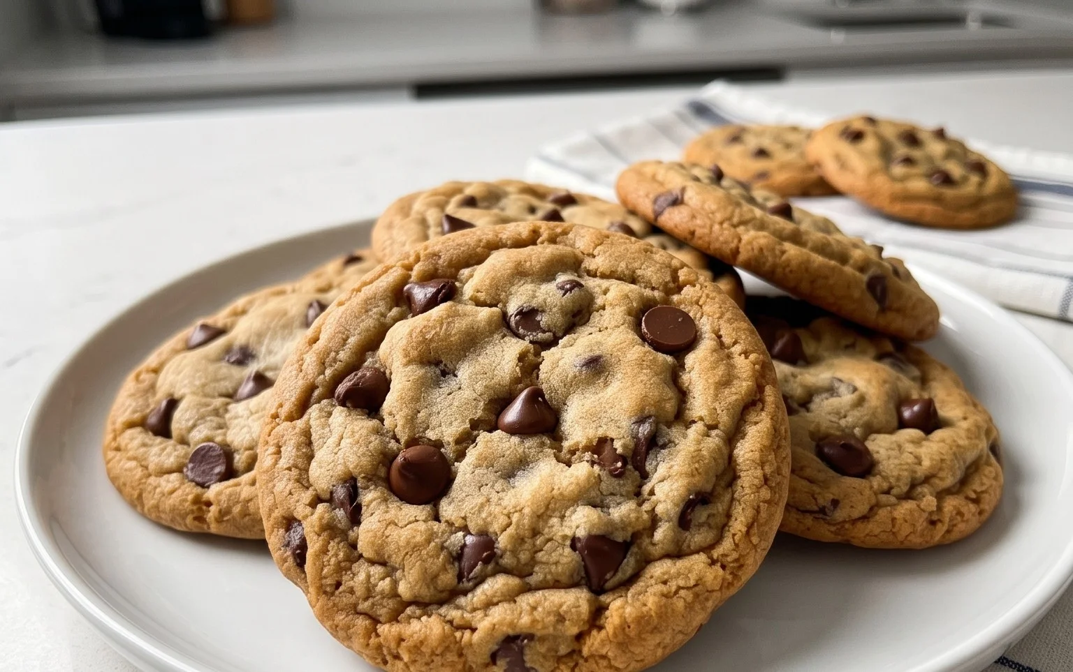 Crispy and Chewy Chocolate Chip Cookies