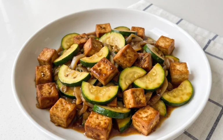 Zucchini Stir Fry With Tofu (Vegan)