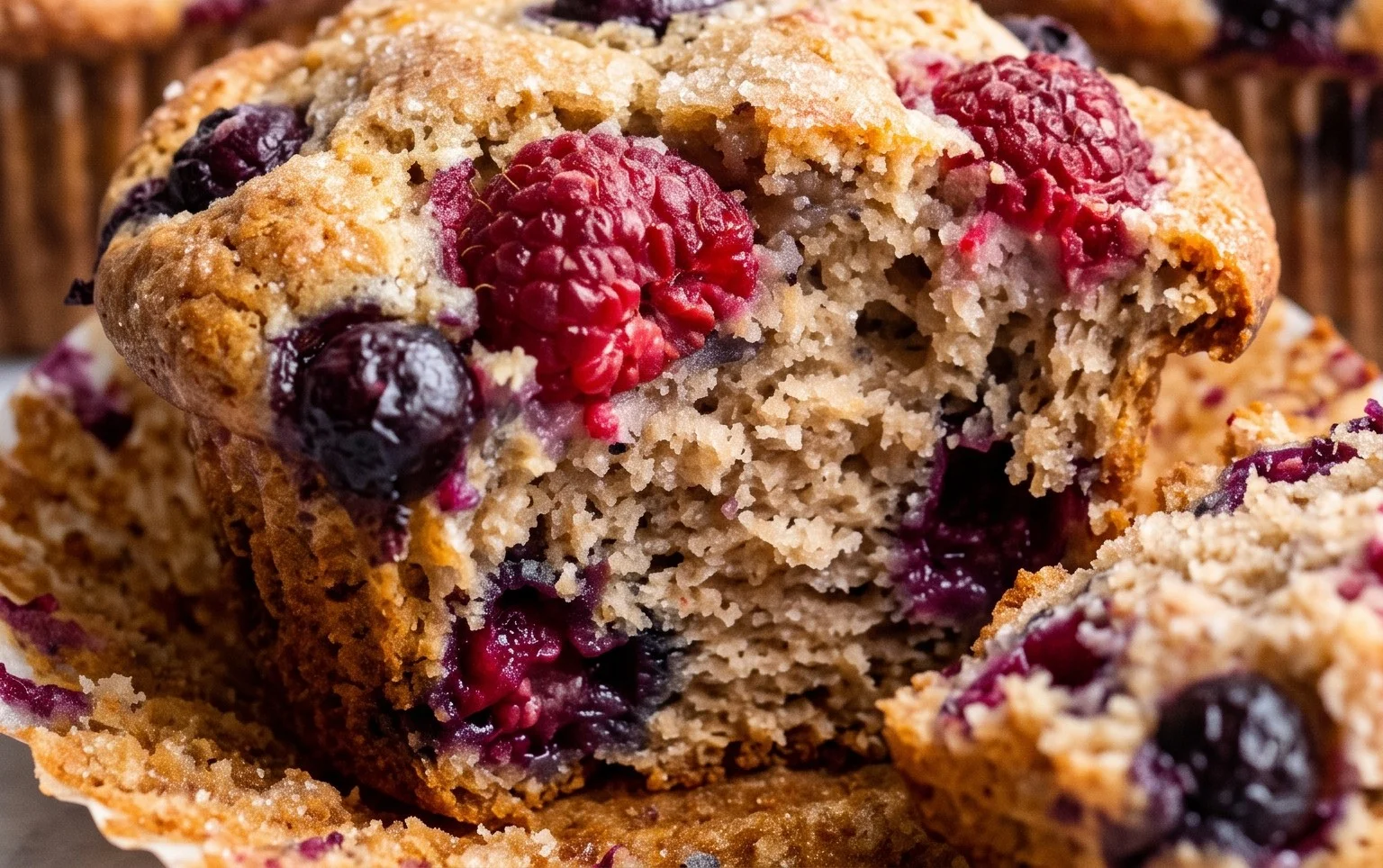 Bakery Style Mixed Berry Muffins | with Frozen Berries