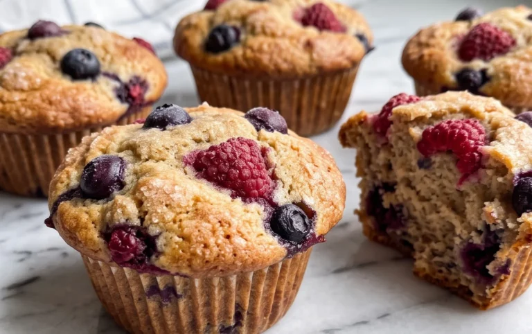 Bakery Style Mixed Berry Muffins | with Frozen Berries