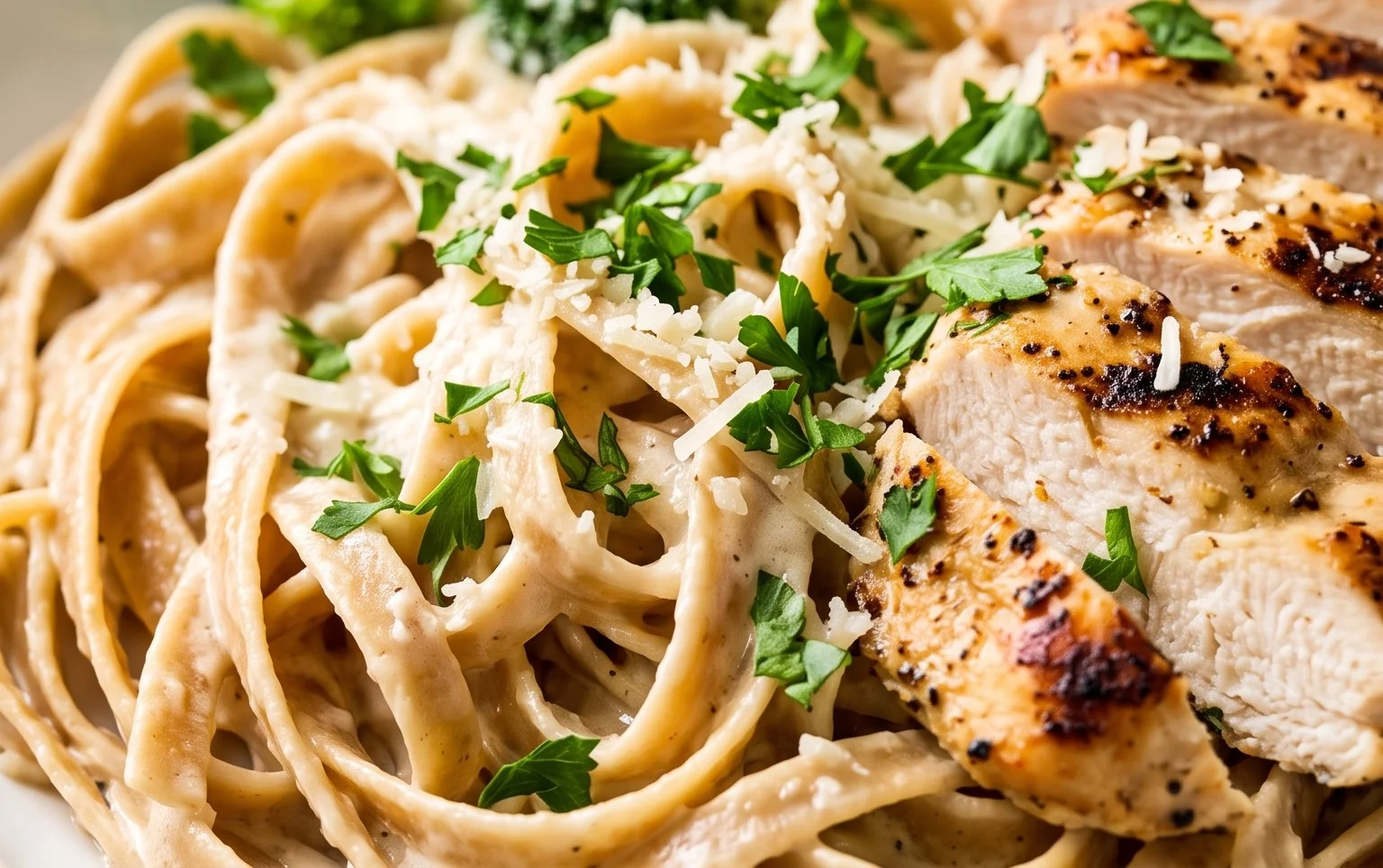 Low Calorie Chicken Alfredo