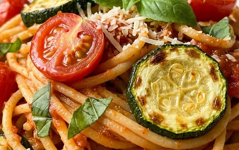 Healthy Tomato Zucchini Pasta