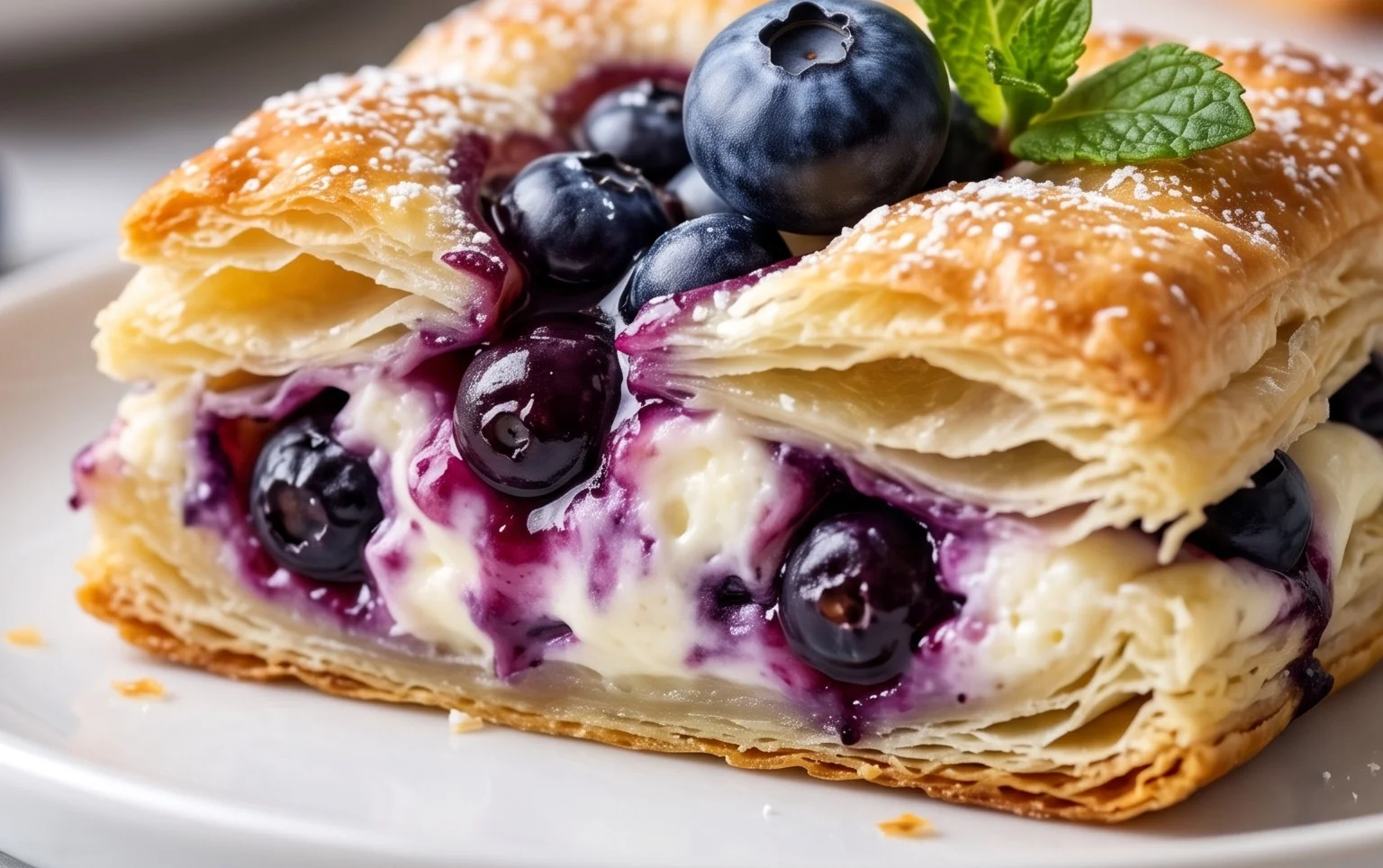 Blueberry Cream Cheese Puff Pastry