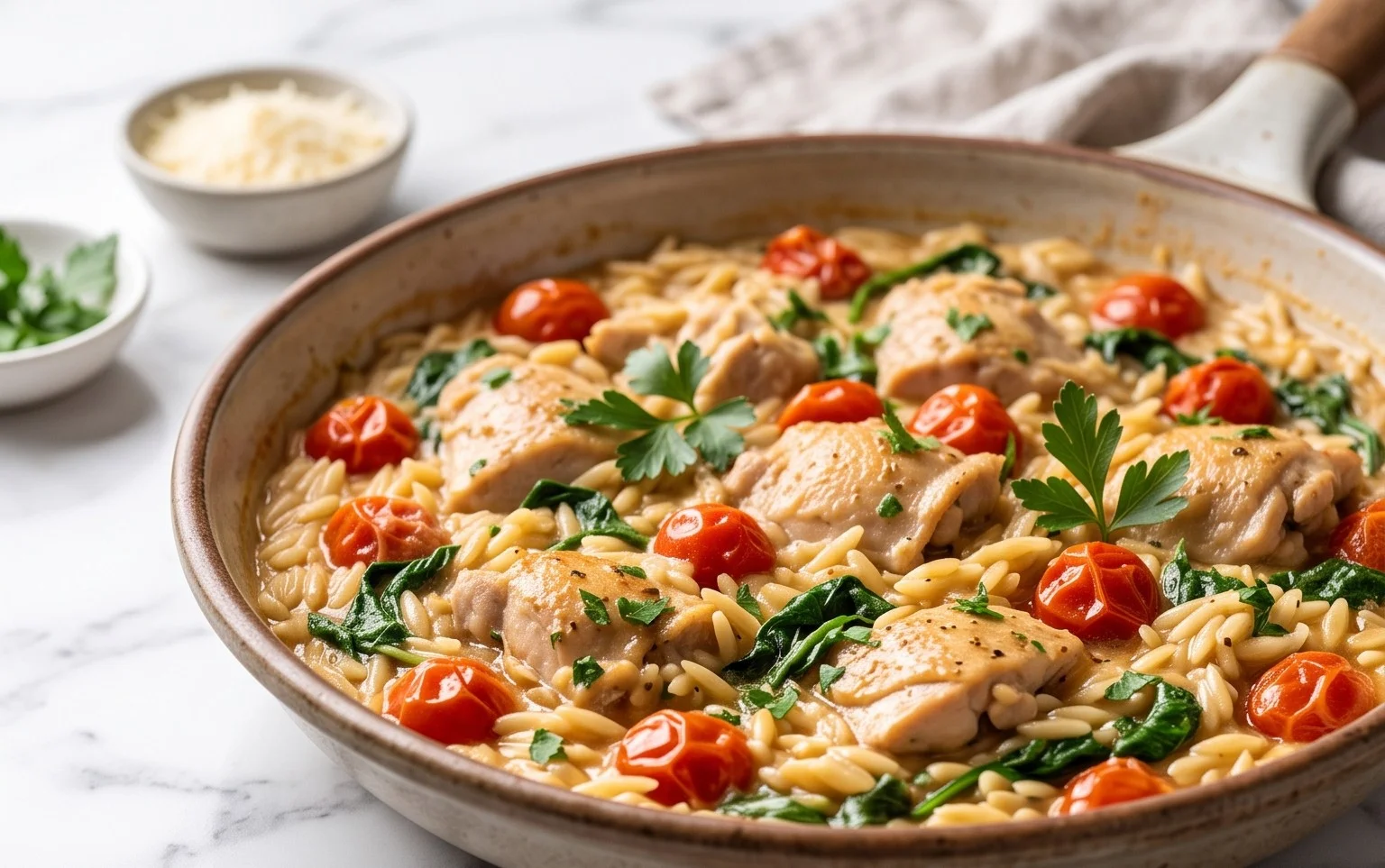 Chicken Orzo (30-Minutes, One-Pan)