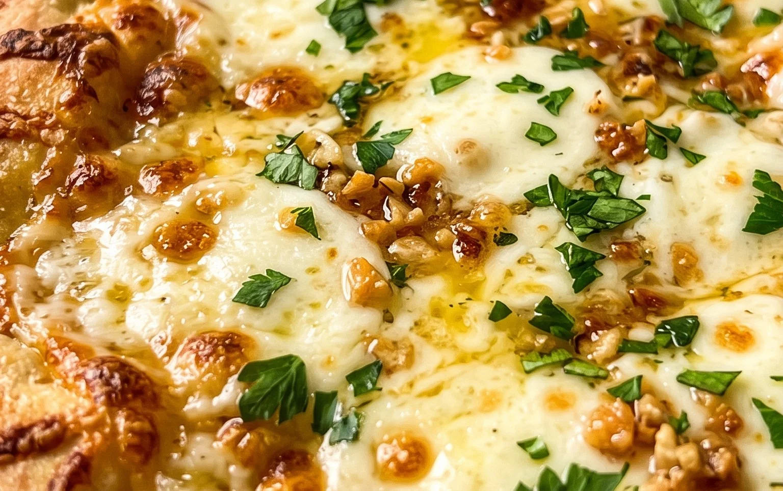 buttery garlic pizza