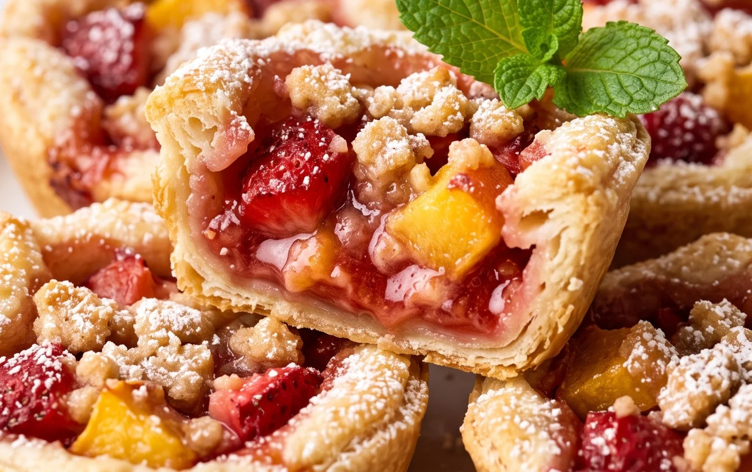 Strawberry Peach Pie Bites