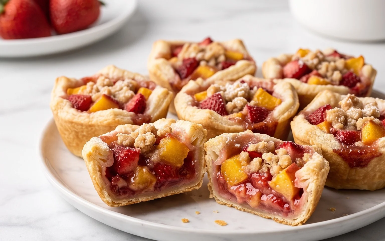 Strawberry Peach Pie Bites