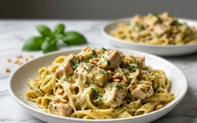 Creamy Chicken Pesto Pasta