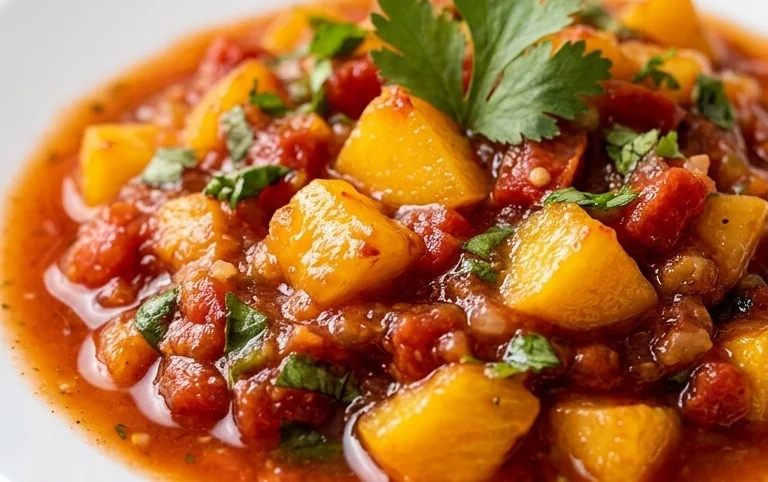 Sweet & Spicy Peach Salsa Canning Recipe