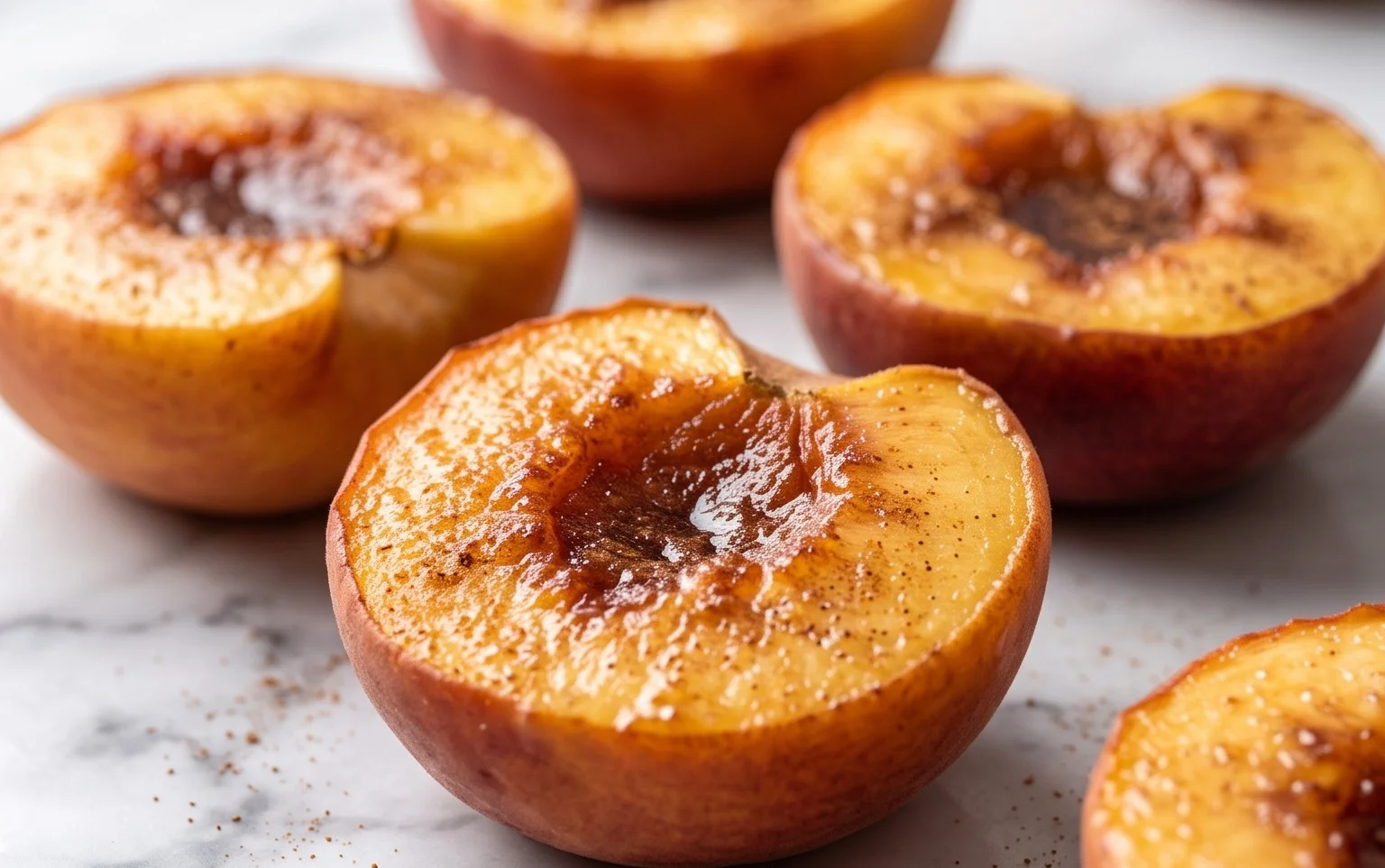 Cinnamon Sugar Baked Peaches