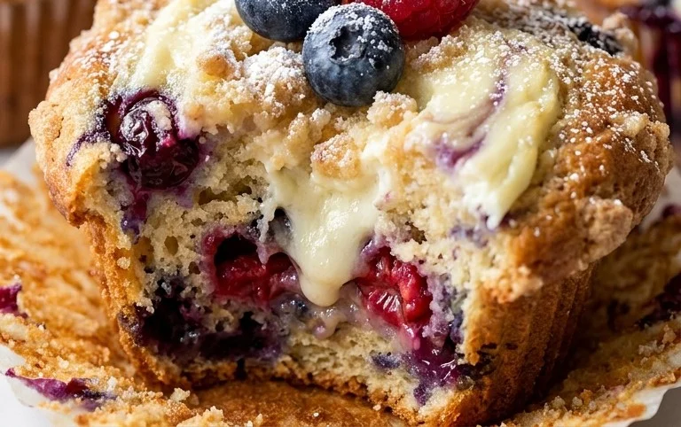 Berry Cream Cheese Muffins