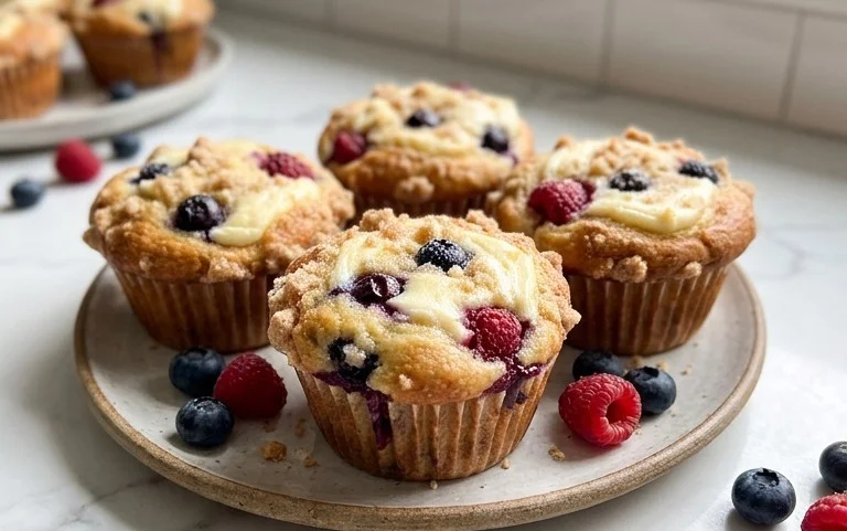 Berry Cream Cheese Muffins