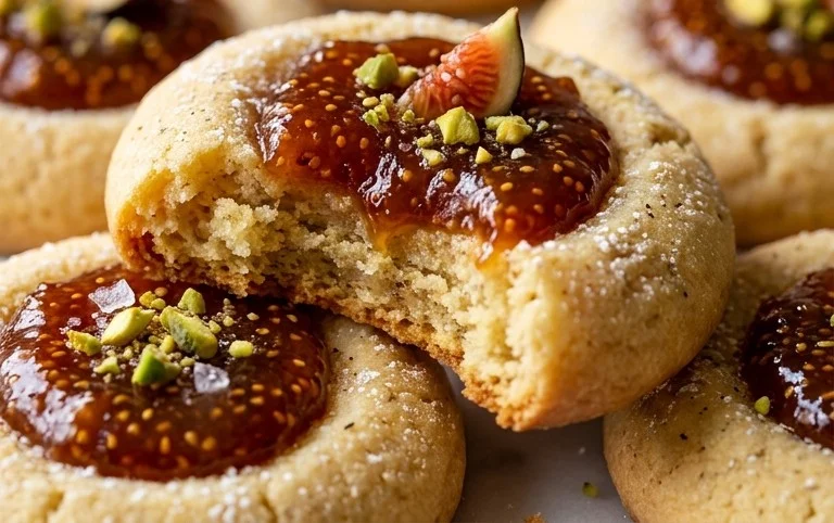Cardamom Fig Thumbprint Cookies