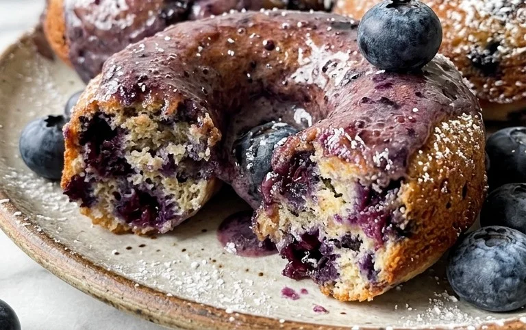 Blueberry Cake Donuts